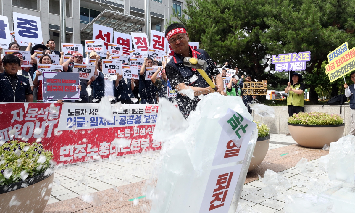 Seoul Labor Protests - Global Times