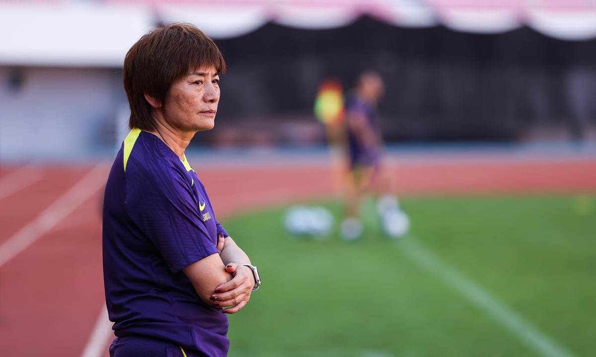 China's women's national soccer team head coach Shui Qingxia Photo: VCG