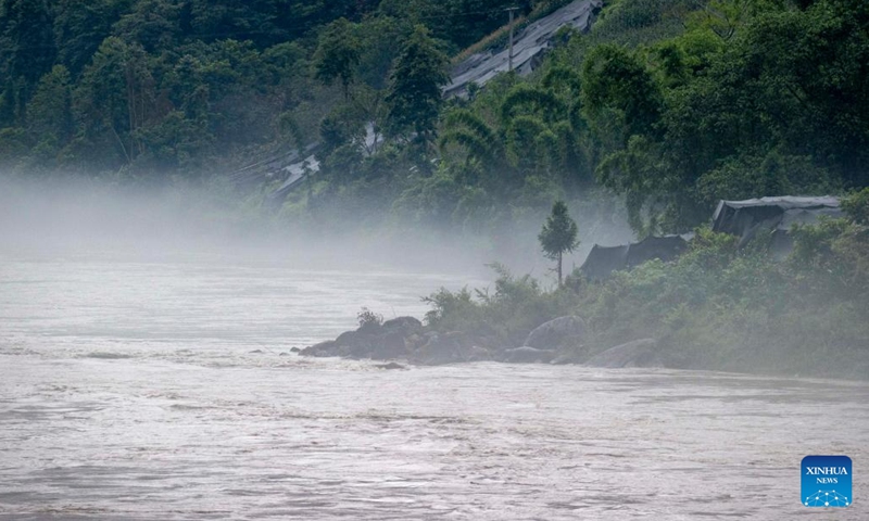 This photo taken on July 4, 2023 shows the scenery of the Nujiang River in Nujiang Lisu Autonomous Prefecture, southwest China's Yunnan Province.(Photo: Xinhua)