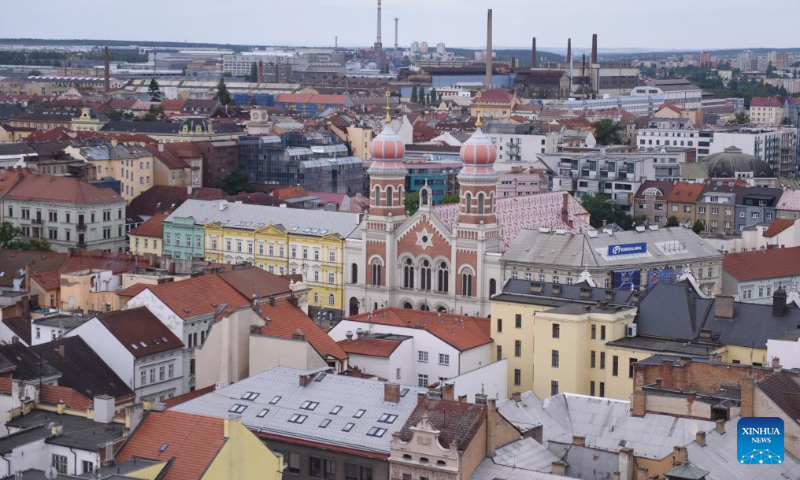 This photo taken on July 21, 2023 shows a view of Pilsen, the Czech Republic. (Xinhua/He Canling)