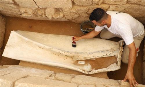 2nd Roman Era Sarcophagus Uncovered At Gazas Cemetery Site Global Times