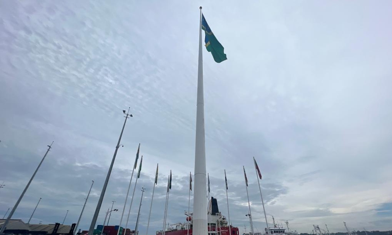 This photo taken with a mobile phone on July 2, 2023 shows the Unity Square in Honiara, capital of the Solomon Islands. Situated in the southwest of the Pacific Ocean, the Solomon Islands boasts over 900 islands of various sizes.(Photo: Xinhua)