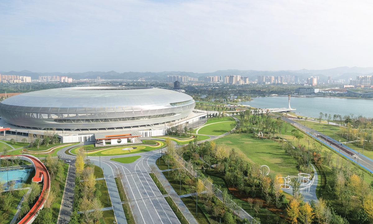 Dong'an Lake Sports Park in Chengdu, Southwest China's Sichuan Province Photo: VCG