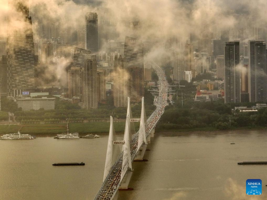 This photo taken on July 19, 2023 shows a view of Wuhan, central China's Hubei Province, after a rain.(Photo: Xinhua)