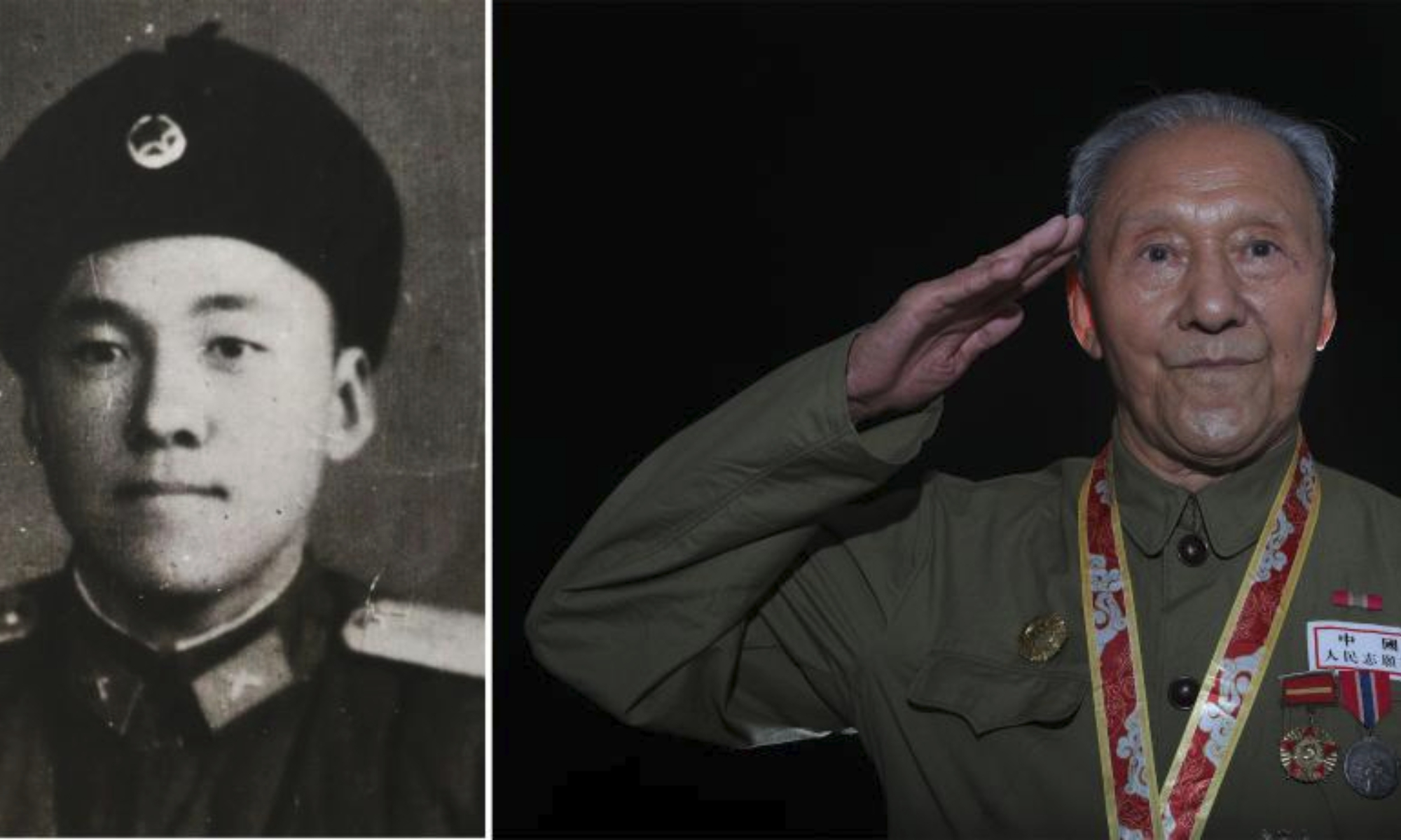 This combo photo shows the portrait of Nan Qixiang on Oct. 13, 2020. Born in 1936, Nan joined the army with his father in 1948 and participated in the War of Liberation and the War to Resist U.S. Aggression and Aid Korea.

Seventy-three years ago, the Chinese People's Volunteers (CPV) crossed the Yalu River and fought alongside the army of the Democratic People's Republic of Korea, eventually winning the War to Resist U.S. Aggression and Aid Korea in 1953.

Thursday marked the 70th anniversary of the victory of the War.

Photographers from Xinhua took portrait photos of some CPV veterans. (Xinhua/Yang Qing)