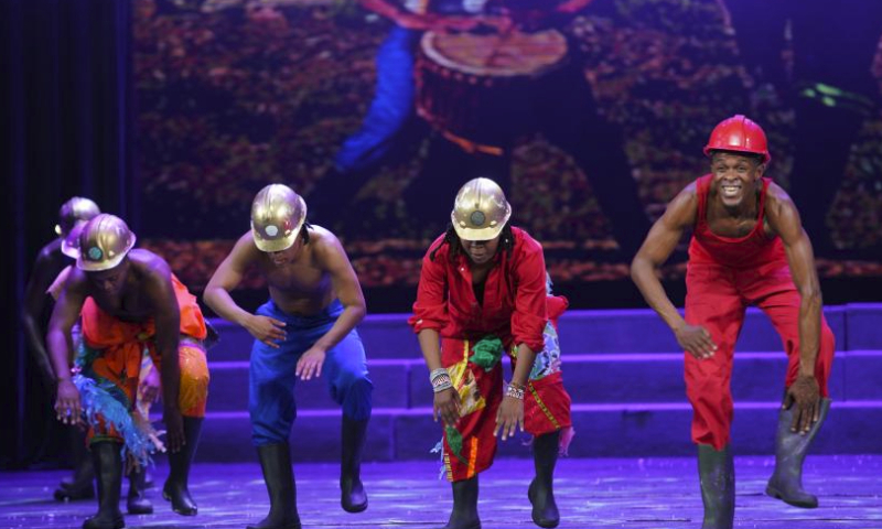 Dancers from the Elvis Sibeko Studios of South Africa perform at the 6th China Xinjiang International Dance Festival in Urumqi, northwest China's Xinjiang Uygur Autonomous Region, July 25, 2023. (Xinhua/Zhang Xiaocheng)