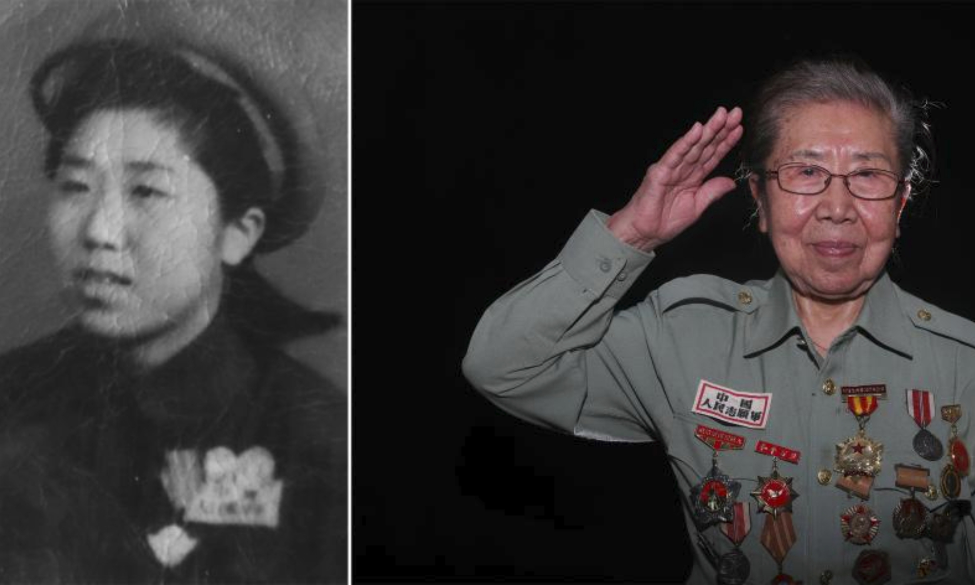 This combo photo shows the portrait of Wu Xiaolan on Sept. 9, 2020. Born in 1934, Wu served as a nurse during the War to Resist U.S. Aggression and Aid Korea.

Seventy-three years ago, the Chinese People's Volunteers (CPV) crossed the Yalu River and fought alongside the army of the Democratic People's Republic of Korea, eventually winning the War to Resist U.S. Aggression and Aid Korea in 1953.

Thursday marked the 70th anniversary of the victory of the War.

Photographers from Xinhua took portrait photos of some CPV veterans. (Xinhua/Yang Qing)

