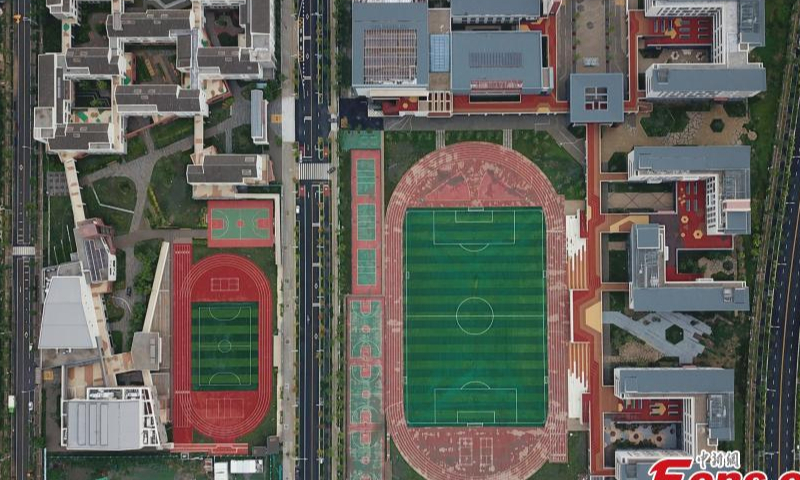 A general view of Xiongan branch of Beijing No. 4 High School in Xiongan New Area, north China's Hebei Province, July 31, 2023. (Photo: China News Service/Han Bing)