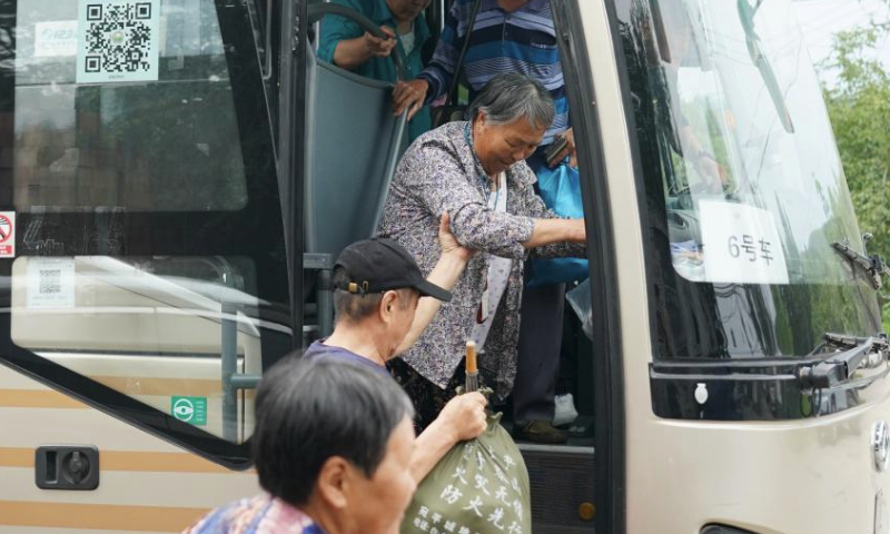 Villagers who have been evacuated to a settlement site return to Koutou Village of Qinglonghu Town in Fangshan District of Beijing, capital of China, Aug. 5, 2023. As this round of typhoon-induced torrential rains have come to an end in Beijing, some villagers of Fangshan District, who had been evacuated to settlement sites due to heavy rainfall over the previous few days, returned home on Saturday after experts assessed the safety of their residences.

Beijing has, over the past few days, seen the heaviest rainfall since records began 140 years ago. (Xinhua/Zhang Chenlin)