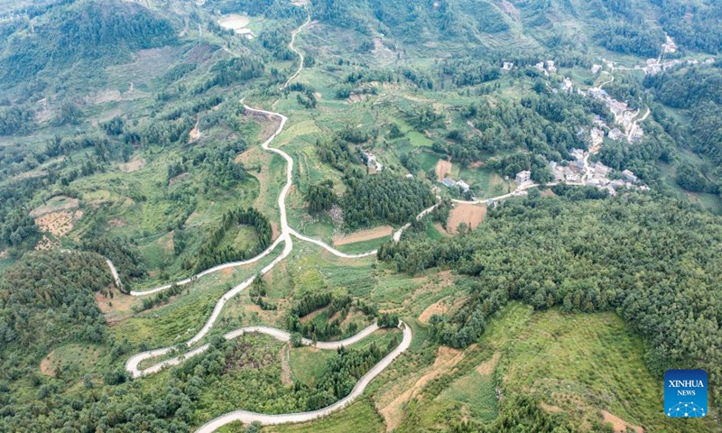 This aerial photo taken on June 27, 2023 shows roads in Panguan Township, Panzhou City, southwest China's Guizhou Province.

In recent years, Guizhou Province has continued to promote the construction of rural roads, boosting local economy. (Xinhua/Tao Liang)