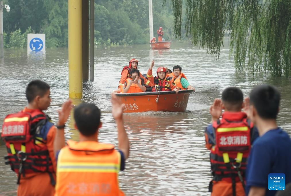 Rescue underway in flood-hit Fangshan district of Beijing - Global Times