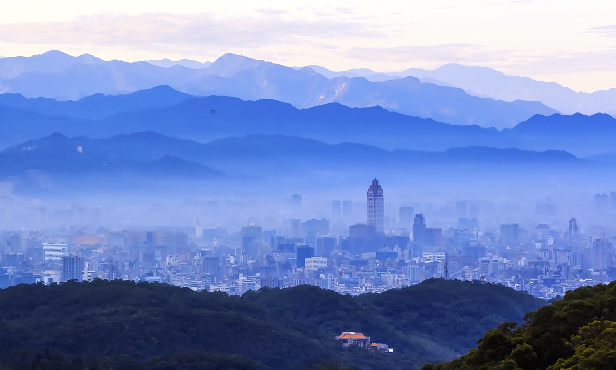 A view of Taipei,the island of Taiwan. Photo:Global Times