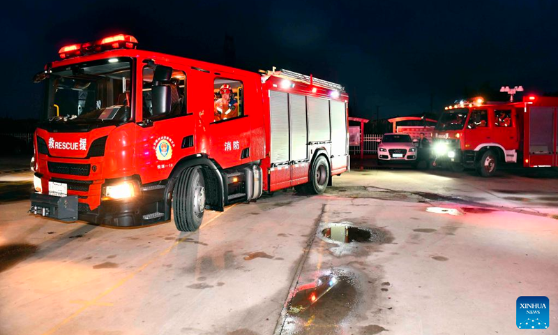 Rescuers gather in Wangdagua Town of Pingyuan County, east China's Shandong Province, Aug 6, 2023. Photo: Xinhua