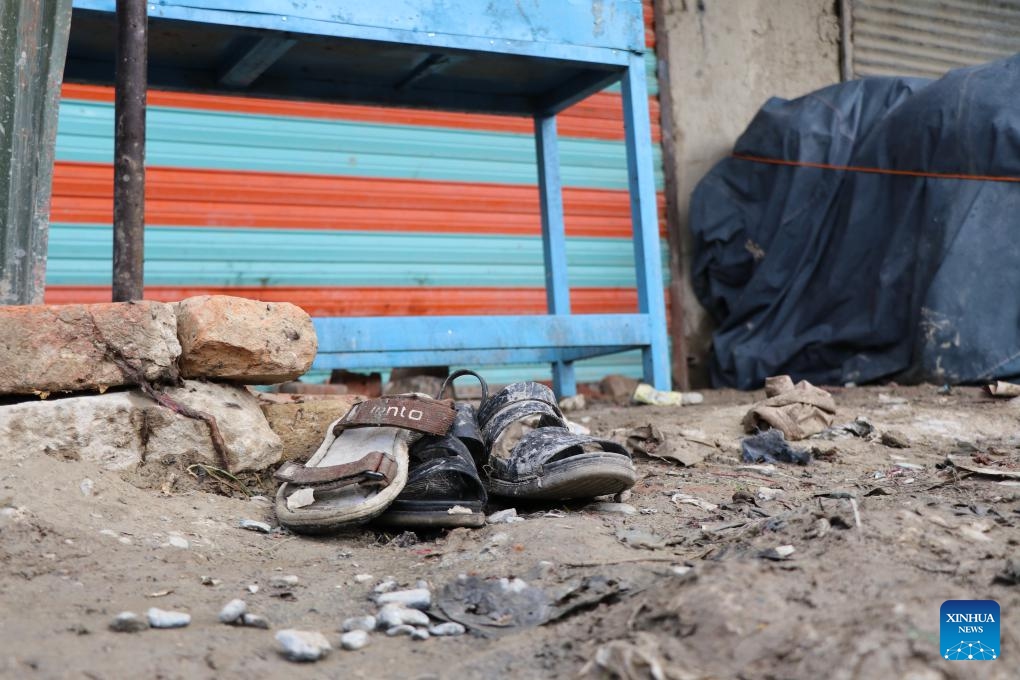 This photo taken on Aug. 14, 2023 shows the site of a blast in Khost, Afghanistan. At least three people were killed and seven others injured as a blast shocked Khost city of east Afghanistan's Khost Province on Monday, according to a statement of the provincial government.(Photo: Xinhua)