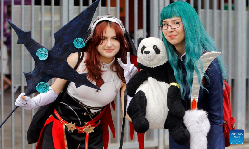 Costumed enthusiasts attend the East European Comic Con festival in Bucharest, Romania, Sept. 2, 2023. The three-day East European Comic Con festival celebrating pop culture brings together thousands of fans who love comic books, movies, TV series and gaming. (Photo by Cristian Cristel/Xinhua)