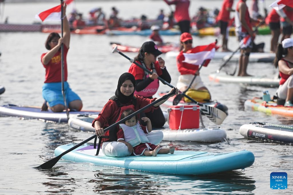 People attend the 78th Independence Day celebration in Jakarta, Indonesia, Aug. 17, 2023.(Photo: Xinhua)