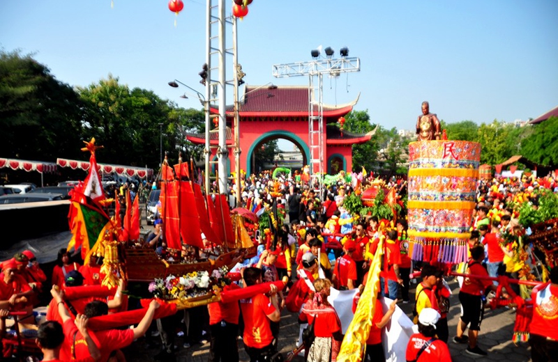 People attend a cultural event to commemorate the 618th anniversary of Chinese Ming Dynasty navigator Zheng He's arrival at Semarang at the Sam Poo Kong Temple in Semarang, Central Java Province, Indonesia, on Aug. 19, 2023. Photo: Xinhua