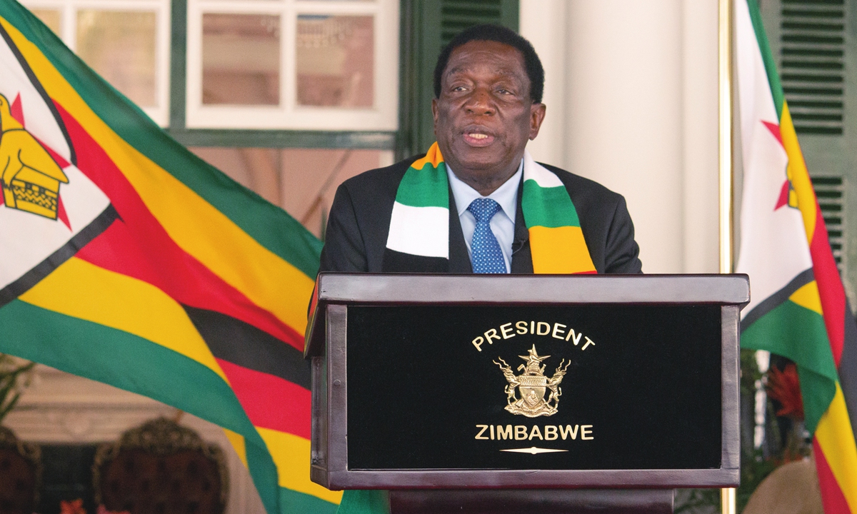 Mnangagwa wins reelection - Global Times