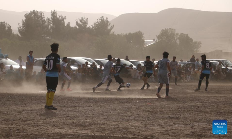 Young Afghans play football on a field in the Gulran district, Herat Province, Afghanistan, Aug. 25, 2023. Photo: by Xinhua