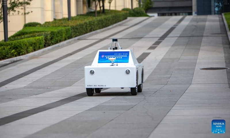 A vehicle is seen during the Smart China Expo Smart Automobile Scenario Challenge in Yongchuan District of southwest China's Chongqing, Sept. 1, 2023. The challenge was held in Yongchuan District of Chongqing from Sept. 1 to 3. More than 180 industry representatives and 19 teams from the field of intelligent vehicles participated in the competition. Photo: Xinhua