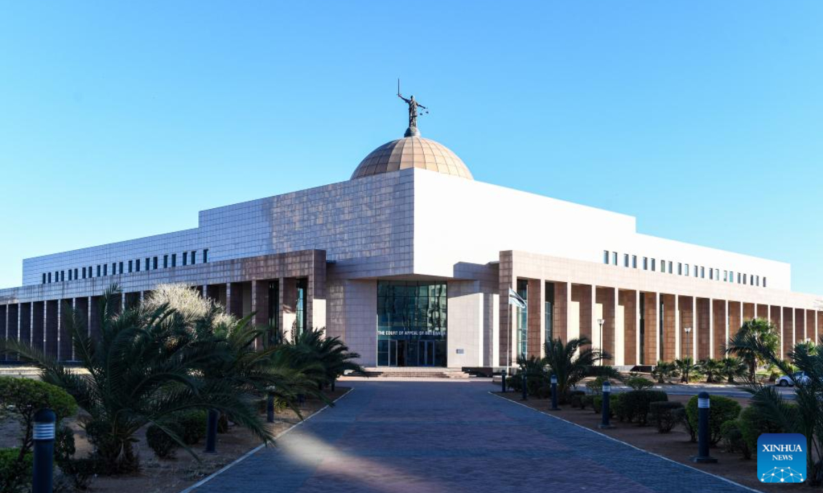 This photo taken on Sep 12, 2023 shows the Court of Appeal of Botswana in Gaborone, Botswana. As the capital of the Republic of Botswana, Gaborone is located on the southeastern border of the country, with a population of over 200,000. Photo:Xinhua