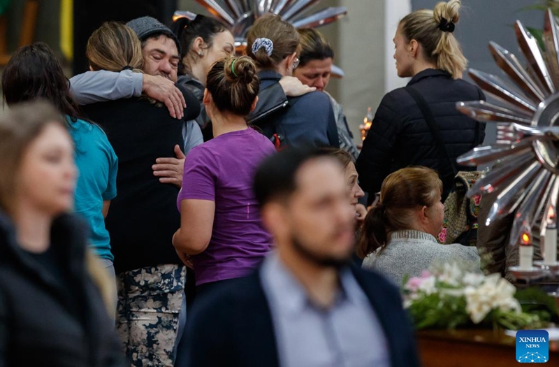 People attend a rally to commemorate the victims at the Municipal gymnasium in Vespasiano Correa, Rio Grande do Sul, Brazil, on Sept. 9, 2023. Photo: Xinhua