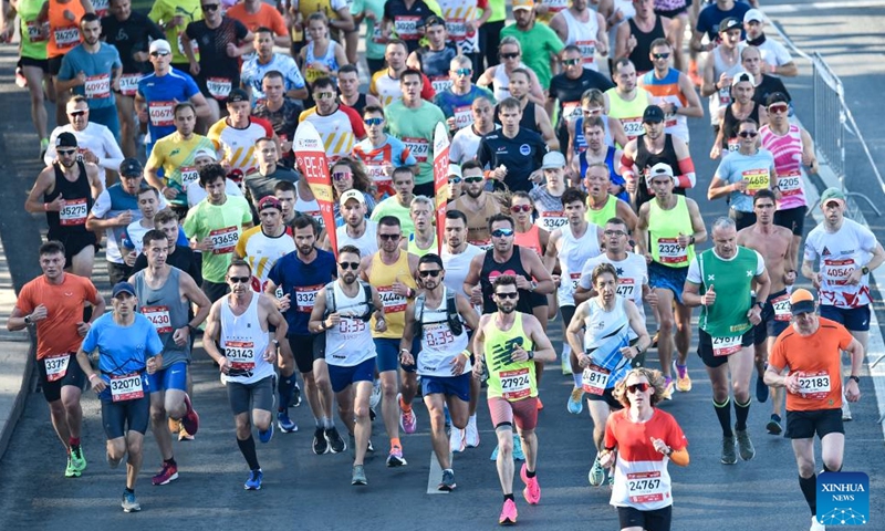 Highlights of 2023 Moscow Marathon - Global Times