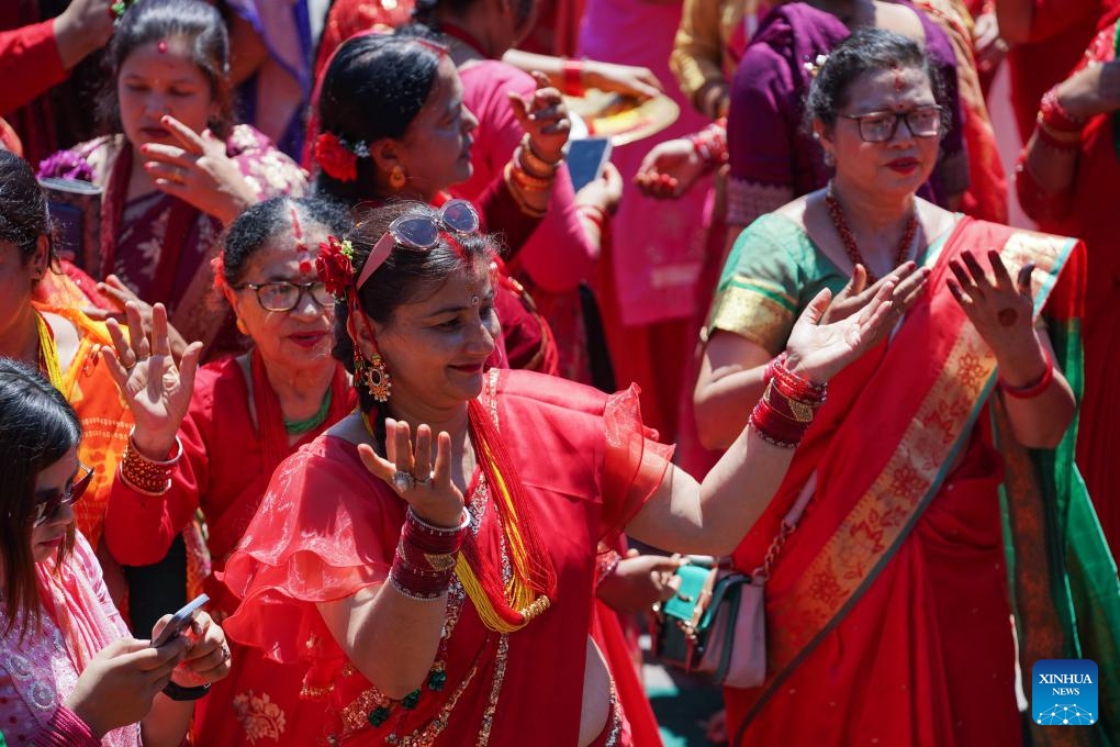 Teej Festival celebrated in Kathmandu, Nepal - Global Times