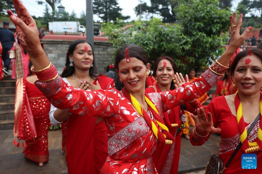 Teej Festival celebrated in Kathmandu, Nepal - Global Times