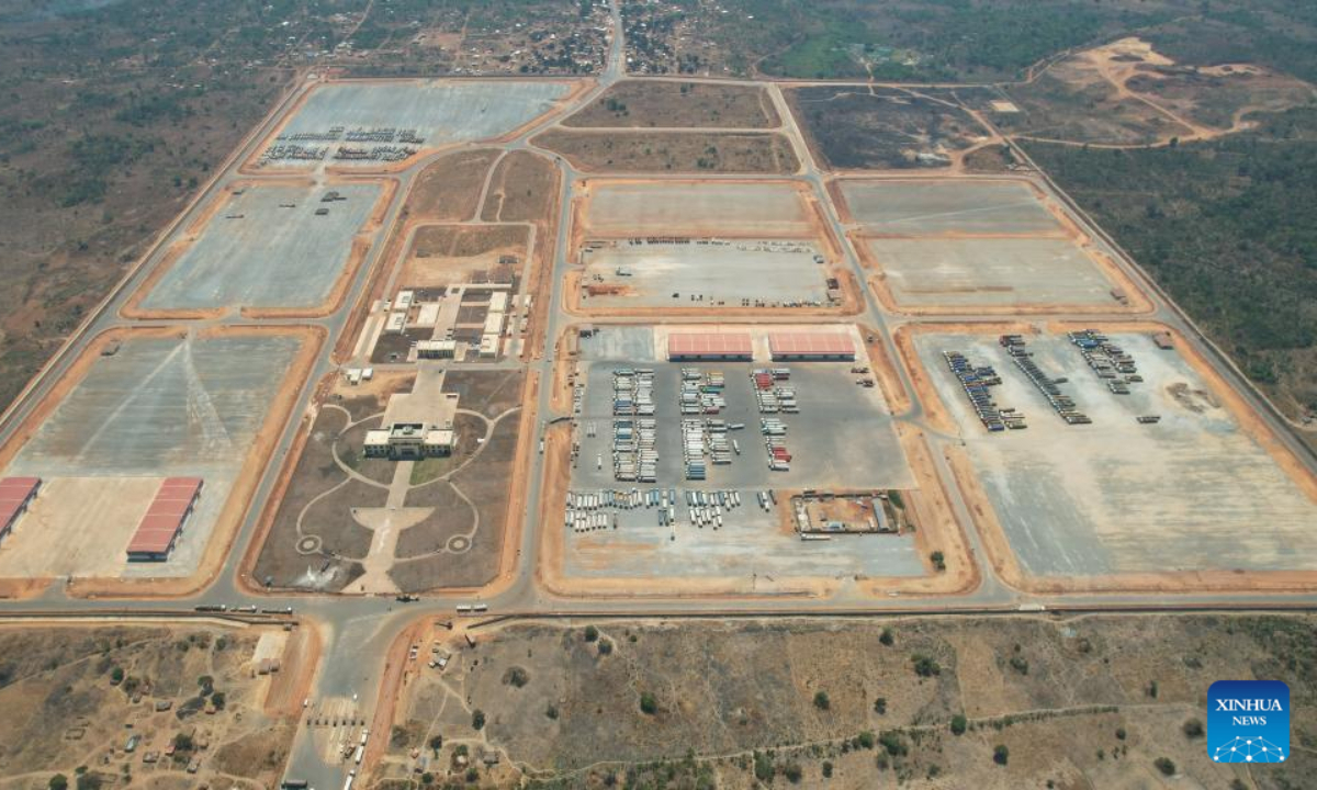 s aerial photo taken on Sep 24, 2023 shows the Sakania dry port in Haut-Katanga province, the Democratic Republic of the Congo. Photo:Xinhua