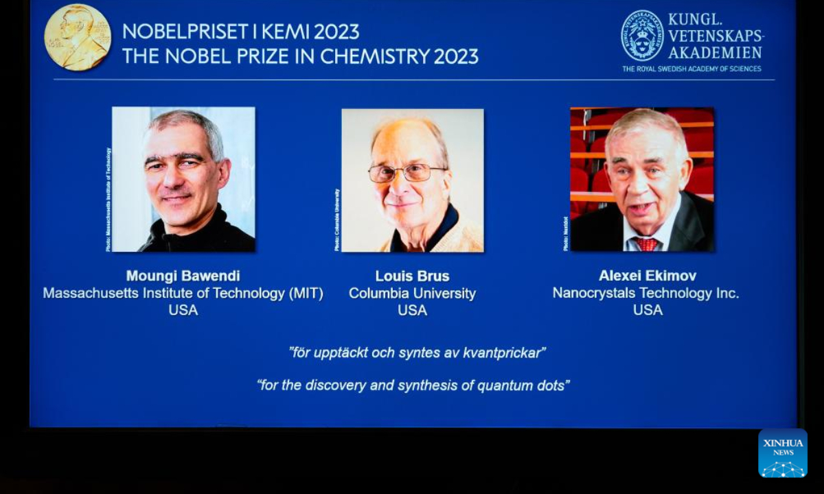 3 scientists share 2023 Nobel Prize in Chemistry Global Times