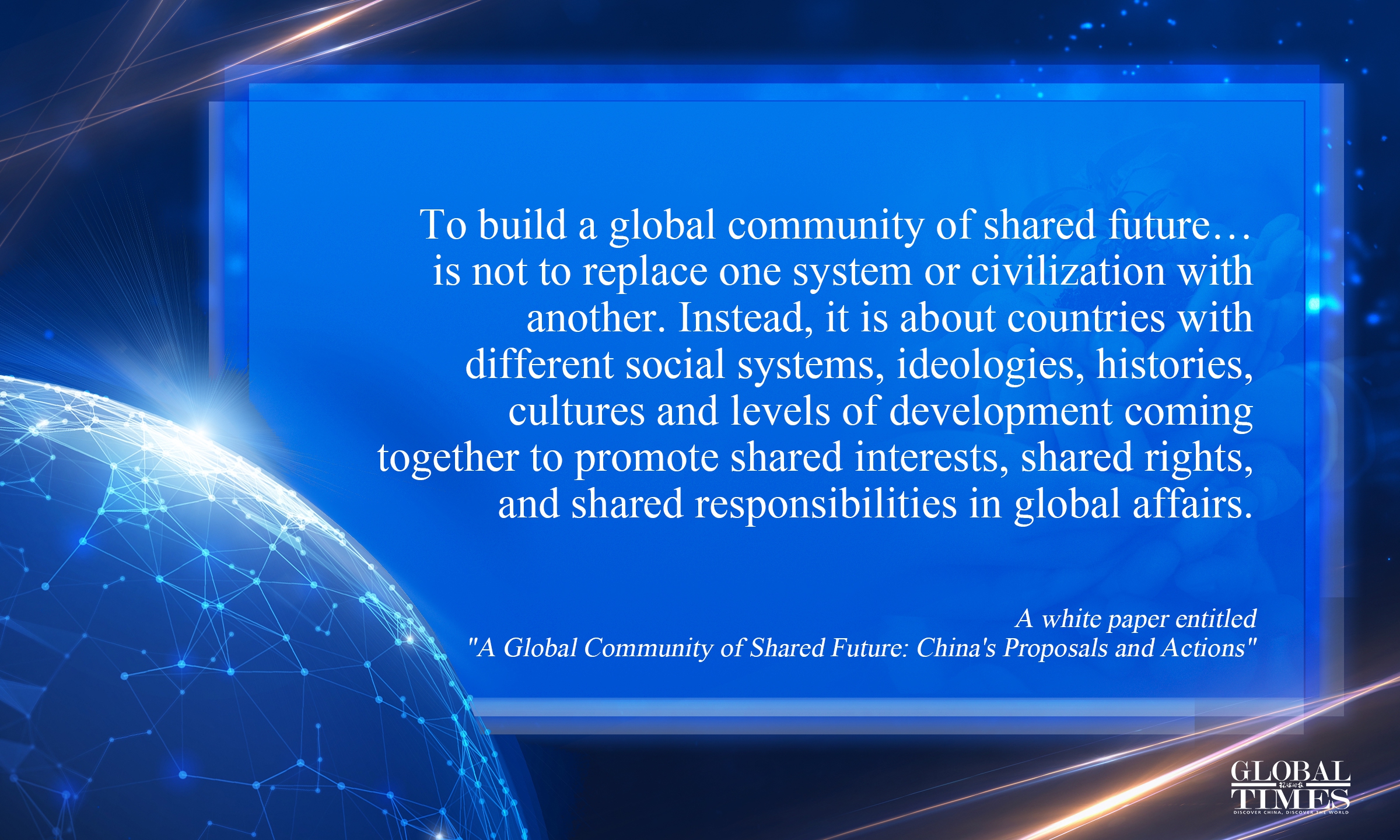 Source: A white paper titled A Global Community of Shared Future: China's Proposals and Actions. 
Editor: Yu Tianjiao/GT; Graphic: Xu Zihe/GT