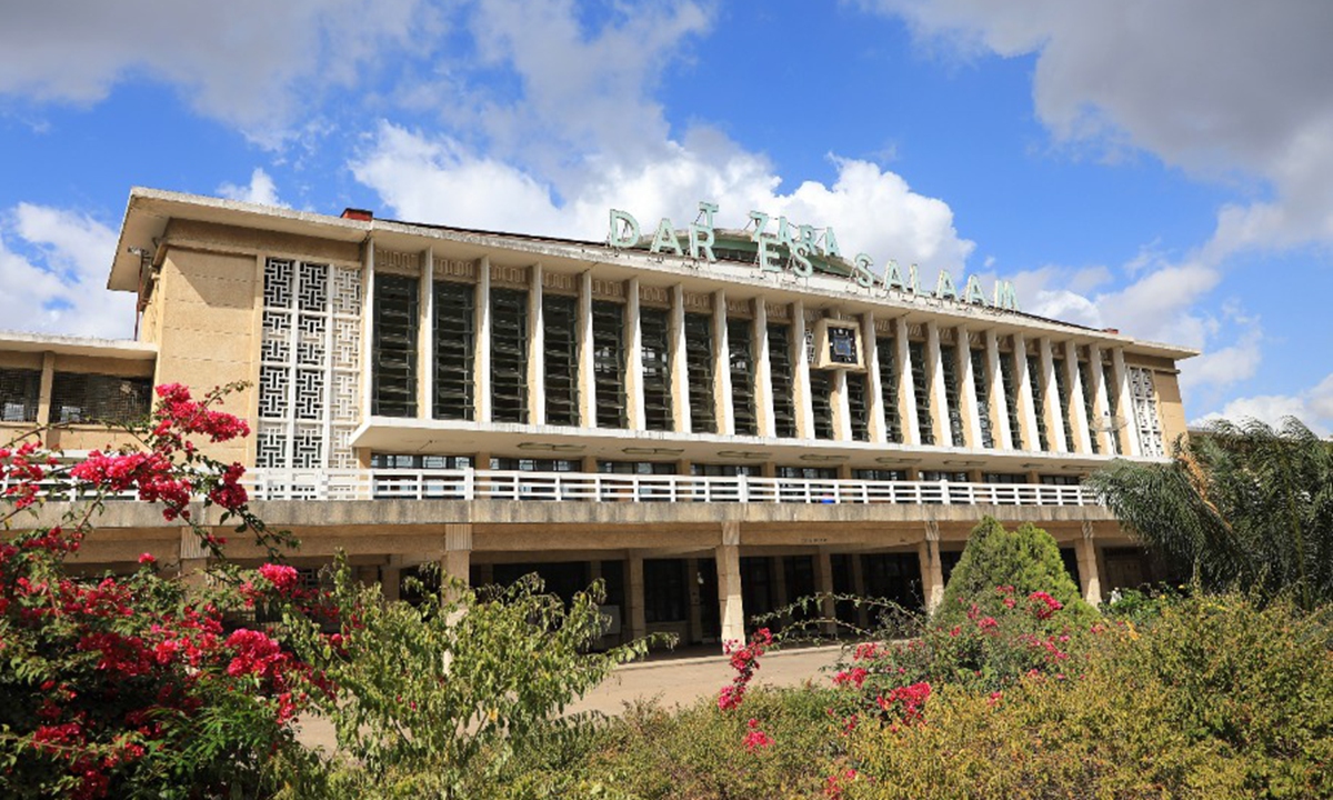 This photo taken on Sept. 23, 2023, shows the Dar es Salaam Station of the Tanzania-Zambia Railway in Dar es Salaam, Tanzania. (Xinhua/Dong Jianghui)

