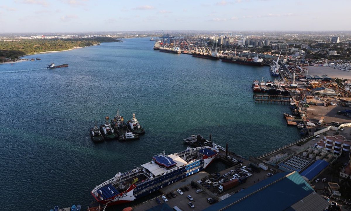 This photo taken on Sept. 22, 2023, shows Dar es Salaam Port, Tanzania. (Xinhua/Dong Jianghui)

