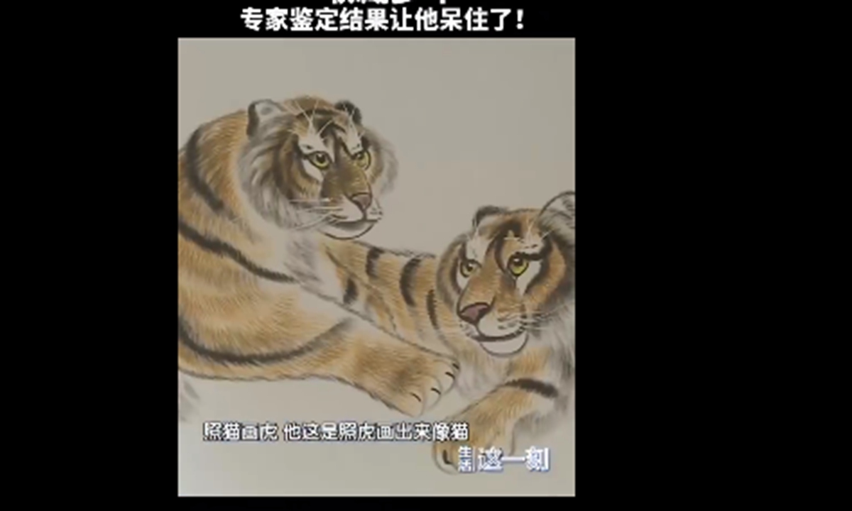 Tian's collection of a hundred tiger painting. Photo: web