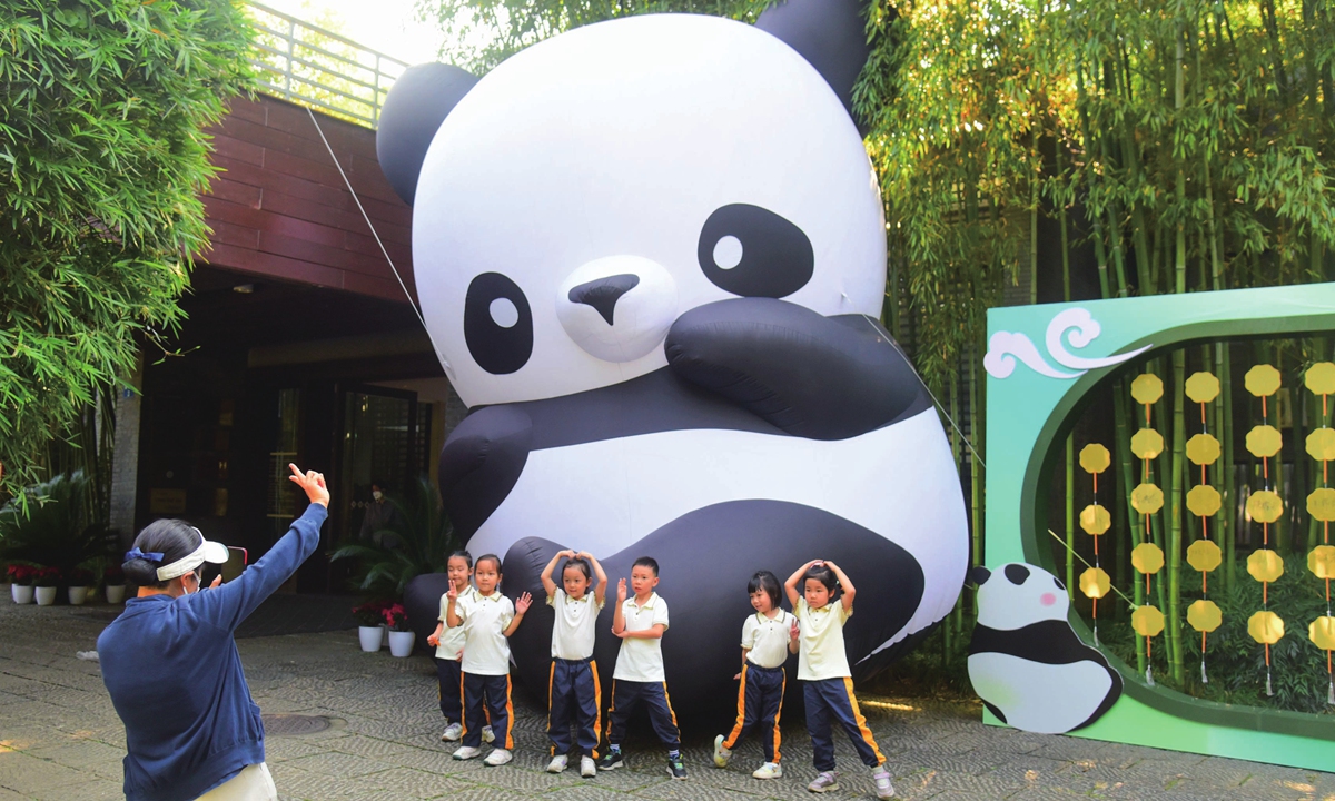 A special panda exhibition on display at the Han Meilin Art Museum at Hangzhou Botanical Garden in Hangzhou, East China's Zhejiang Province on October 24, 2023, which is said to contain 1,864 pandas.
Photo: IC