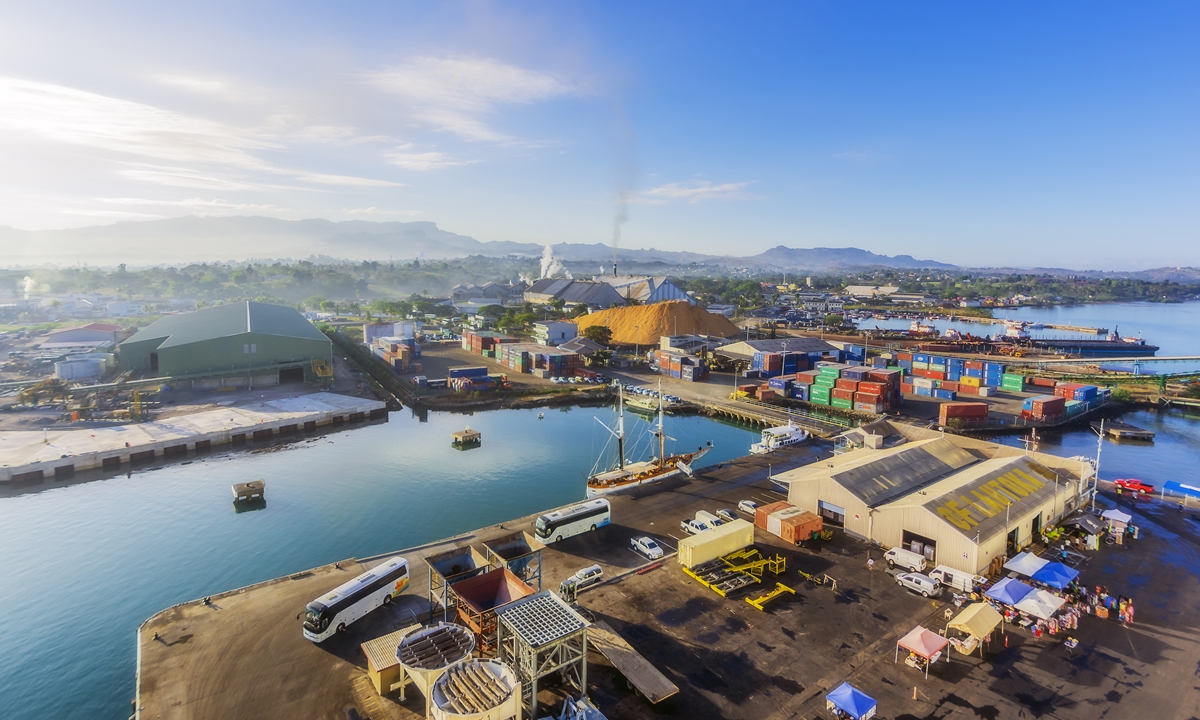 Aerial view of Lautoka Port, Fiji. Photo: VCG