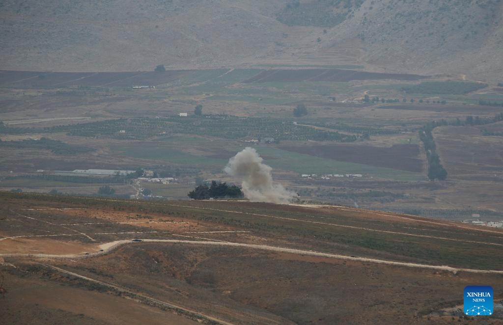 Smoke rises following an Israeli bombing in Kafr Kila, southern Lebanon, on Oct. 30, 2023. Clashes between Lebanon's Shiite military group Hezbollah and the Israeli army continued on Monday, killing a Hezbollah fighter and two members of the Palestinian Islamic Jihad (PIJ) group, according to statements from both groups.(Photo: Xinhua)