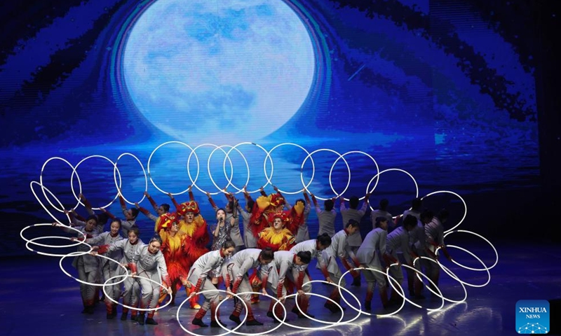 Artists perform during the closing ceremony of the 19th China Wuqiao International Circus Festival in Cangzhou, north China's Hebei Province, Oct. 30, 2023. (Photo: Xinhua)