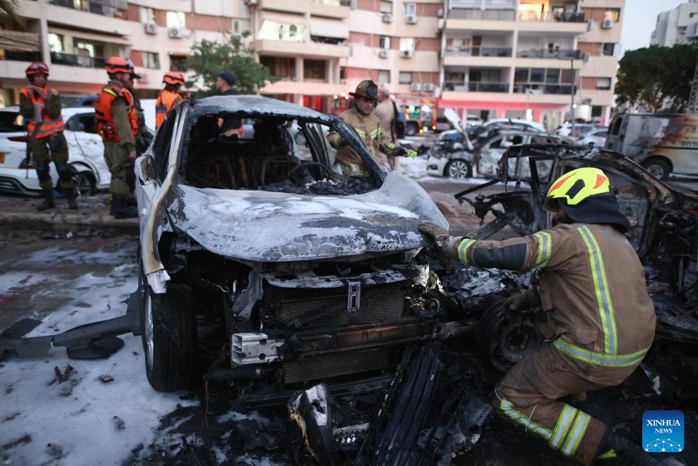 Aftermath of rocket attack in Ashdod, Israel - Global Times