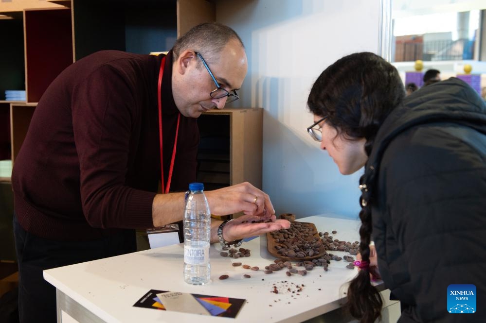 People visit a chocolate salon in Madrid, Spain, Nov. 5, 2023.(Photo: Xinhua)