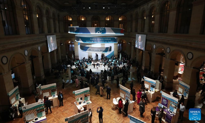 Guests attend the Paris Peace Forum in Paris, France, Nov. 10, 2023. (Photo: Xinhua)