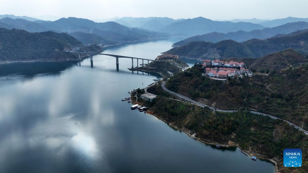 This aerial photo taken on Dec. 6, 2023 shows a view of Hongshui River in Luodian County of Bouyei-Miao Autonomous Prefecture of Qiannan, southwest China's Guizhou Province(Photo: Xinhua)