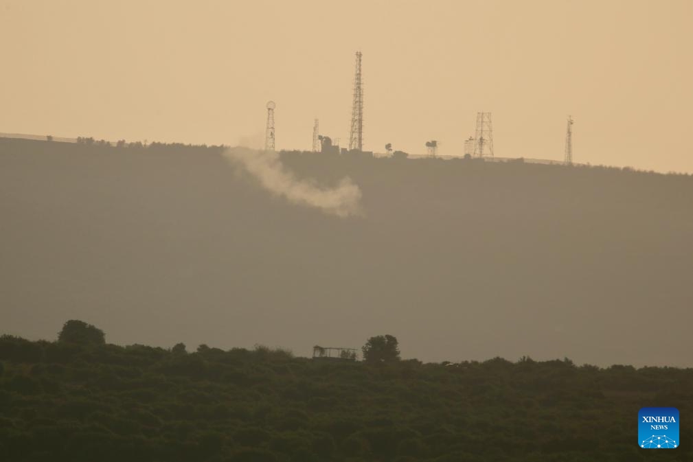 Smoke rises following an Israeli strike in Naqoura, Lebanon, on Dec. 4, 2023. Six Lebanese civilians were injured on Monday in Israeli artillery and missile shelling targeting several border areas in southern Lebanon, Lebanese military sources told Xinhua.(Photo: Xinhua)