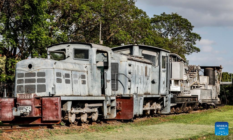 Photo taken on Nov. 27, 2023 shows a locomotive prototype at the Nairobi Railway Museum in Nairobi, Kenya. The Nairobi Railway Museum, nestled in Nairobi's bustling downtown, remains a popular destination for both locals and tourists eager to delve into Kenya's rich history(Photo: Xinhua)