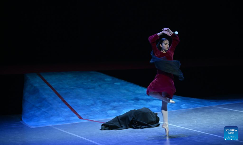 Artists perform at the Beijing Tianqiao Theater in Beijing, capital of China, Dec. 16, 2023. Dancers of the National Youth Ballet of Germany presented the 