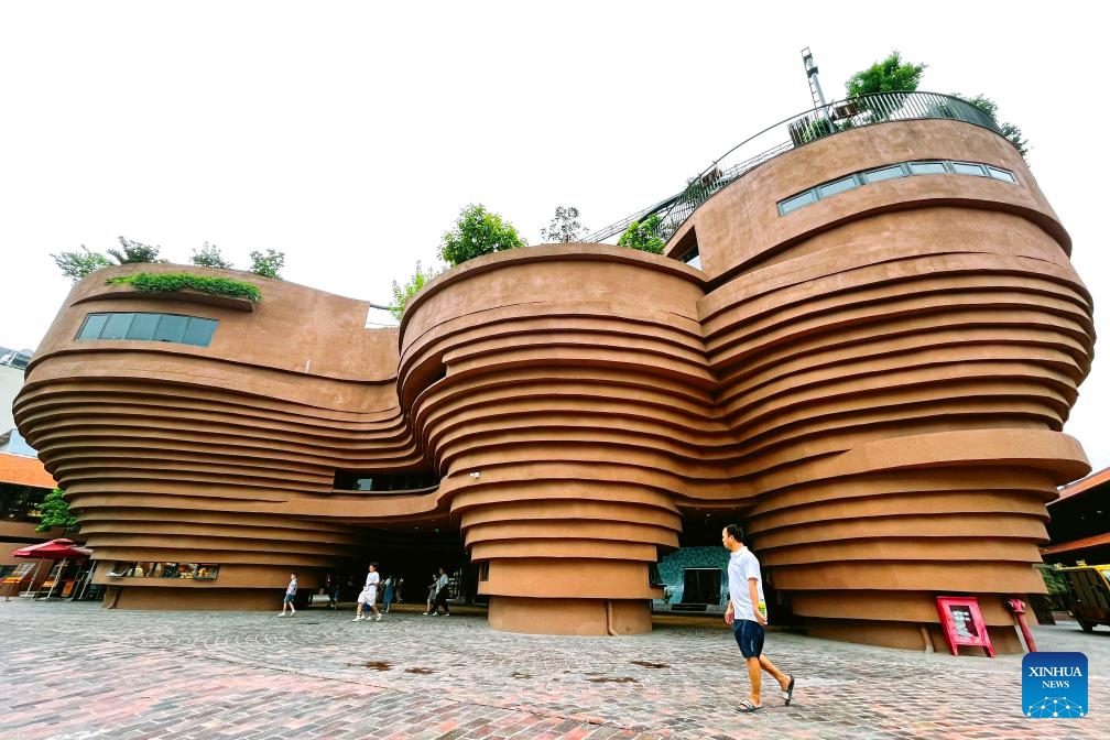 This photo taken on Aug. 19, 2023 shows Bat Trang Pottery Museum in Bat Trang Pottery Village, Gia Lam district, Hanoi, capital of Vietnam. The Vietnamese capital city of Hanoi, located on the Red River Delta, is an ancient city with a history of more than a thousand years. With natural scenery and subtropical city view, it draws lots of visitors from home and abroad.(Photo: Xinhua)