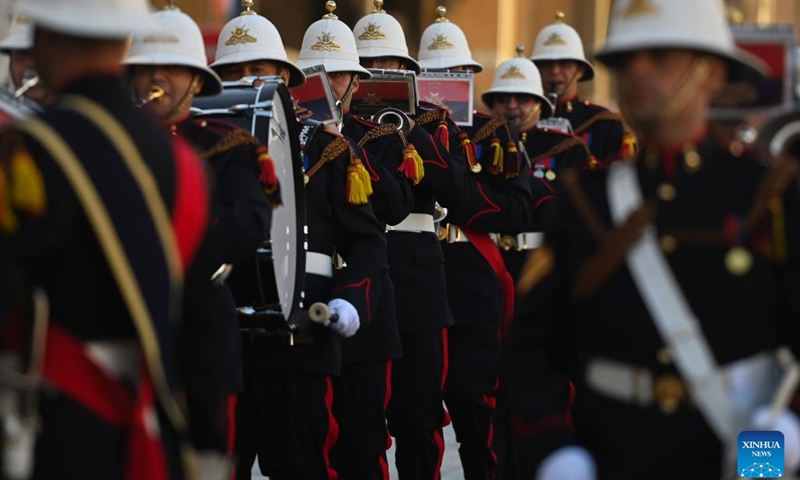 Soldiers of the Armed Forces of Malta attend a parade during Republic Day celebrations in Valletta, Malta, on Dec. 13, 2023. Malta celebrated the 49th anniversary as a Republic on Wednesday(Photo: Xinhua)