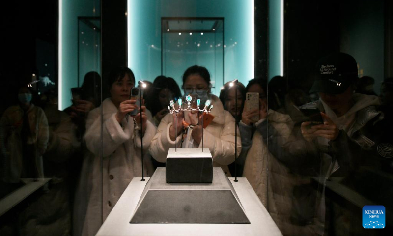 Tourists visit the Chengdu Museum in Chengdu, southwest China's Sichuan Province, Dec. 31, 2023. Cultural tourism has become an option for both residents and tourists in the southwestern city of Chengdu during the three-day New Year holiday. (Xinhua/Xu Bingjie)