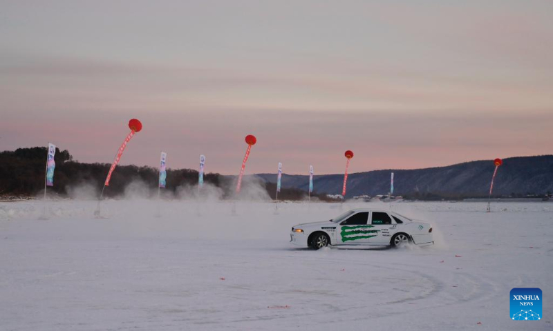 A vehicle undergoes a cold resistance test in Beiji Village of Mohe, northeast China's Heilongjiang Province, Dec. 22, 2023. (Xinhua/Jin Di)